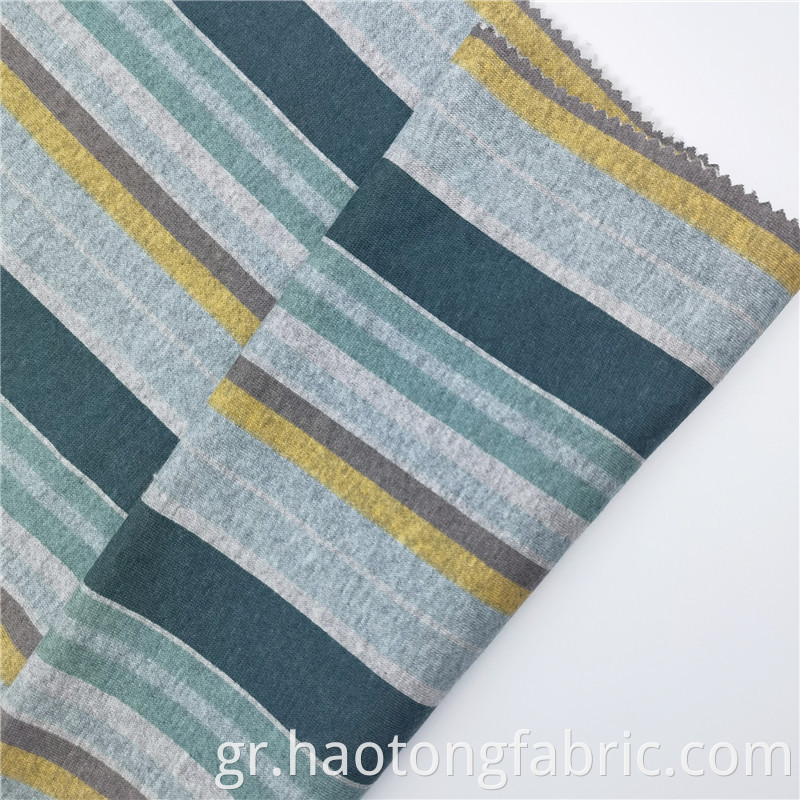 Polyester Cotton Striped Tc Coat Printing Knit Fabric